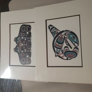 Joe Wilson Salish Artist - 2 art cards unframed sealed